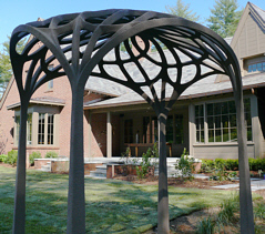 Arbor Neo-Nouveau -- HandMade House at The Ramble - sculptor Martin Webster - Biltmore Forest, NC near Asheville